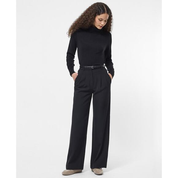 French Connection Women's Harry Wide Leg Suiting Pants Black NWT Size 6 - Picture 2 of 11